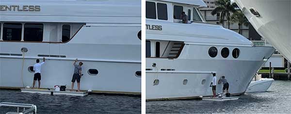 Mega Yacht Anchor Pocket and General Maintenance Floats