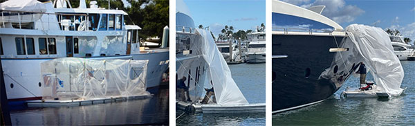 Mega Yacht Mainenance Work Floats