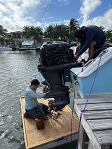 Outboard Work Floats